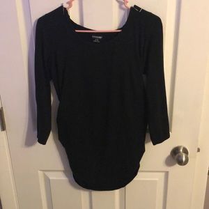 Black Motherhood Maternity Black 3/4 Sleeve Shirt
